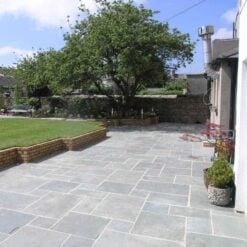 Garden patio using Kotah blue limestone