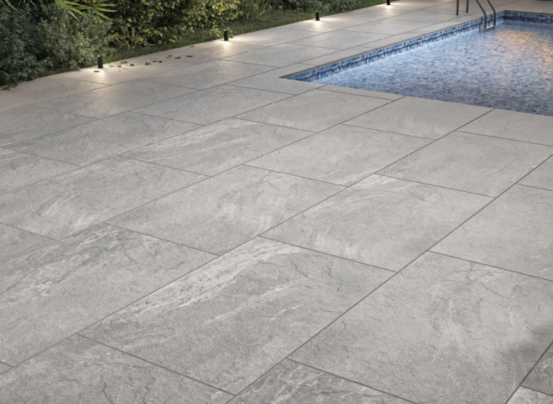 Hs Earthcore Esprit Grey 20mm Outdoor Vitrified Porcelain Paving Tiles 900×600 Ammaari Stones