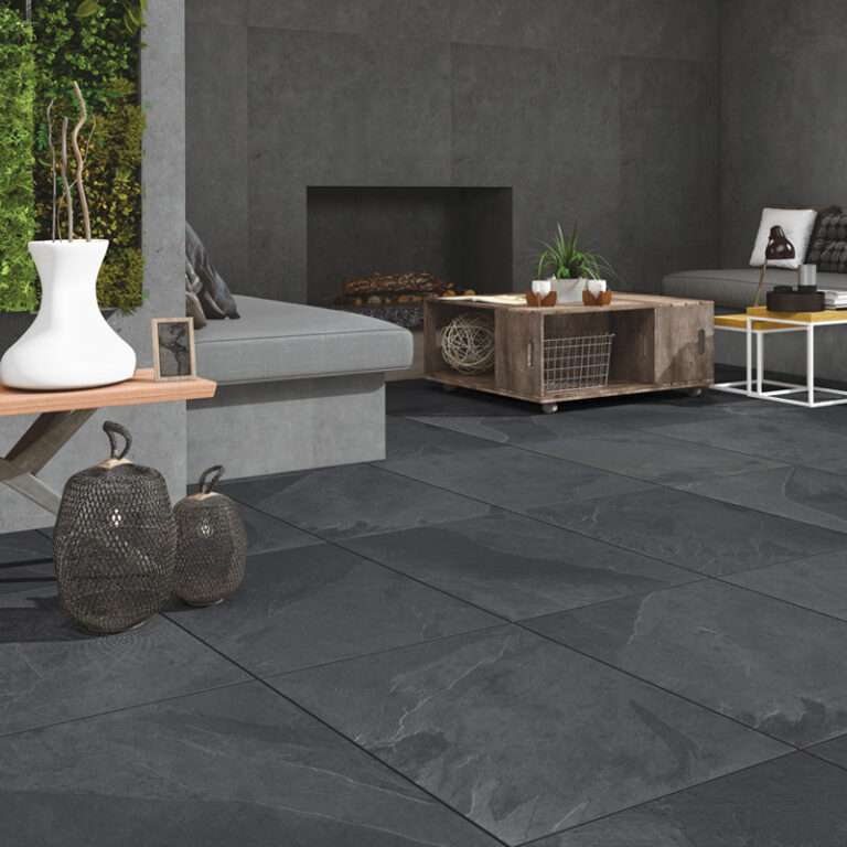 Black Slate Outdoor Porcelain Paving Tiles – 600x600mm – 20mm | Ammaari ...